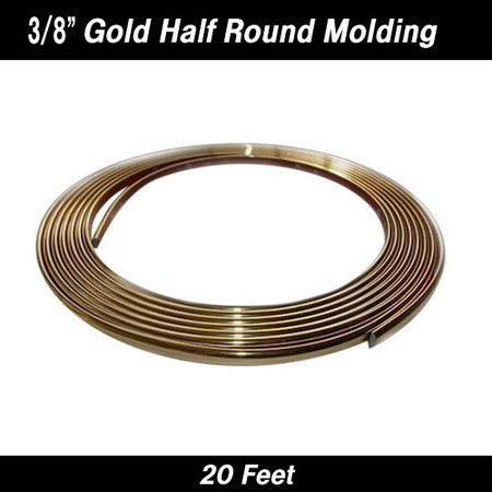 COWLES PRODUCTS 3/8" GOLD HALF RND FENDER WELL X20 PS37633